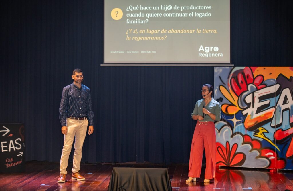 EARTH graduates Marybell Muñoz (Class of 2013, Colombia) and Oscar Jiménez (Class of 2012, Costa Rica) are married. They talked about their regenerative livestock farming business.